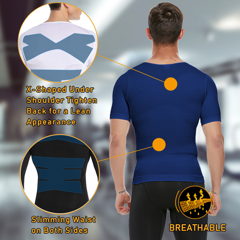 Fajas Para Hombres Faja Reductora De Hombre Men Tee Shaper Tummy Control T-shirt gallery