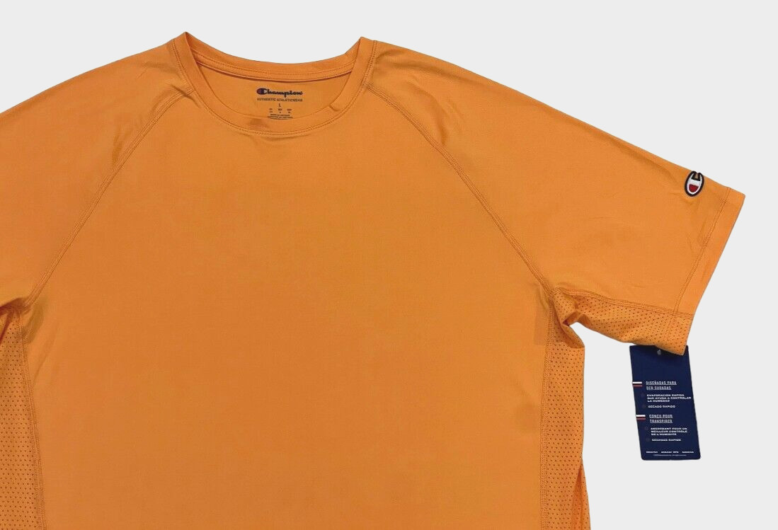 Champion Wicking Double Dry Crewneck Short Sleeves Mesh Graphic Tee T Shirt XXL gallery