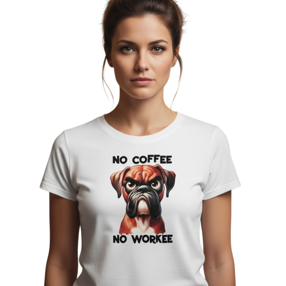 NEW! White Cool Stretch Quick Dry Sarcastic Boxer T-Shirt Med.