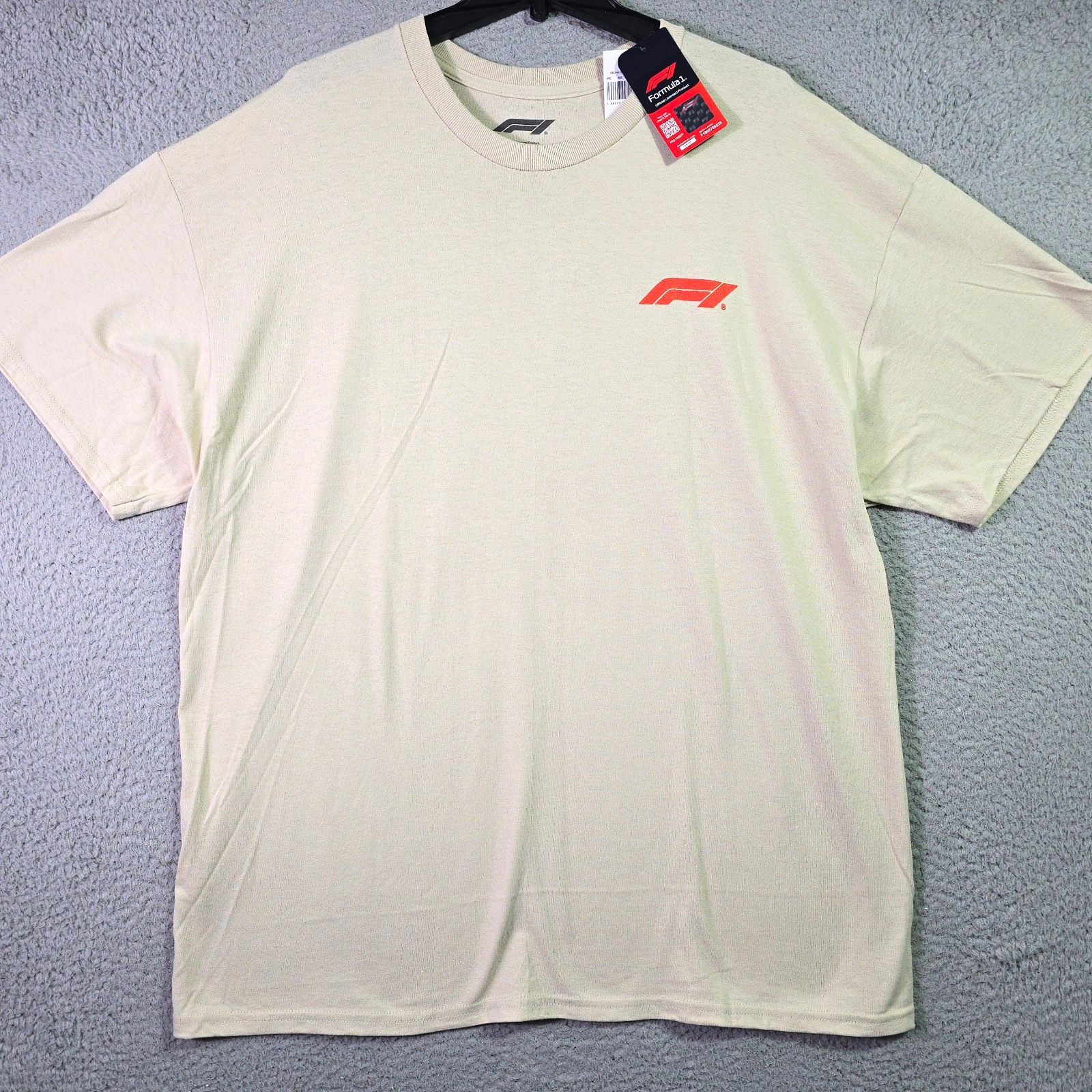 F1 Racing Formula One Shirt Mens 2XL XXL Beige Race Division Car Casual NWT gallery