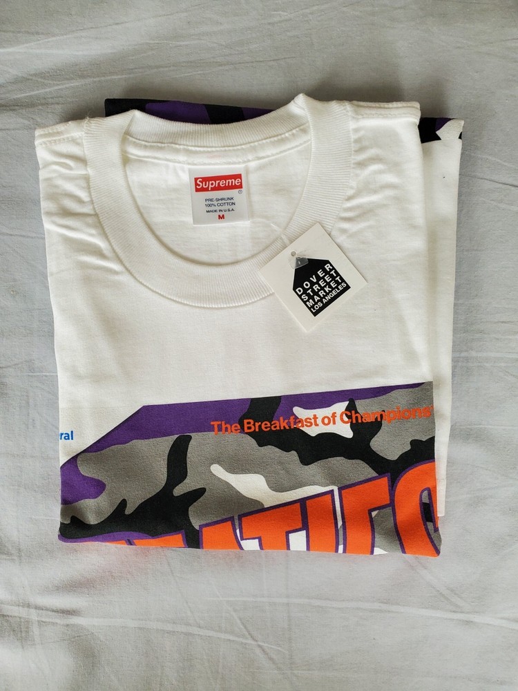 Supreme Wheaties Tee White Size M NEW SS21