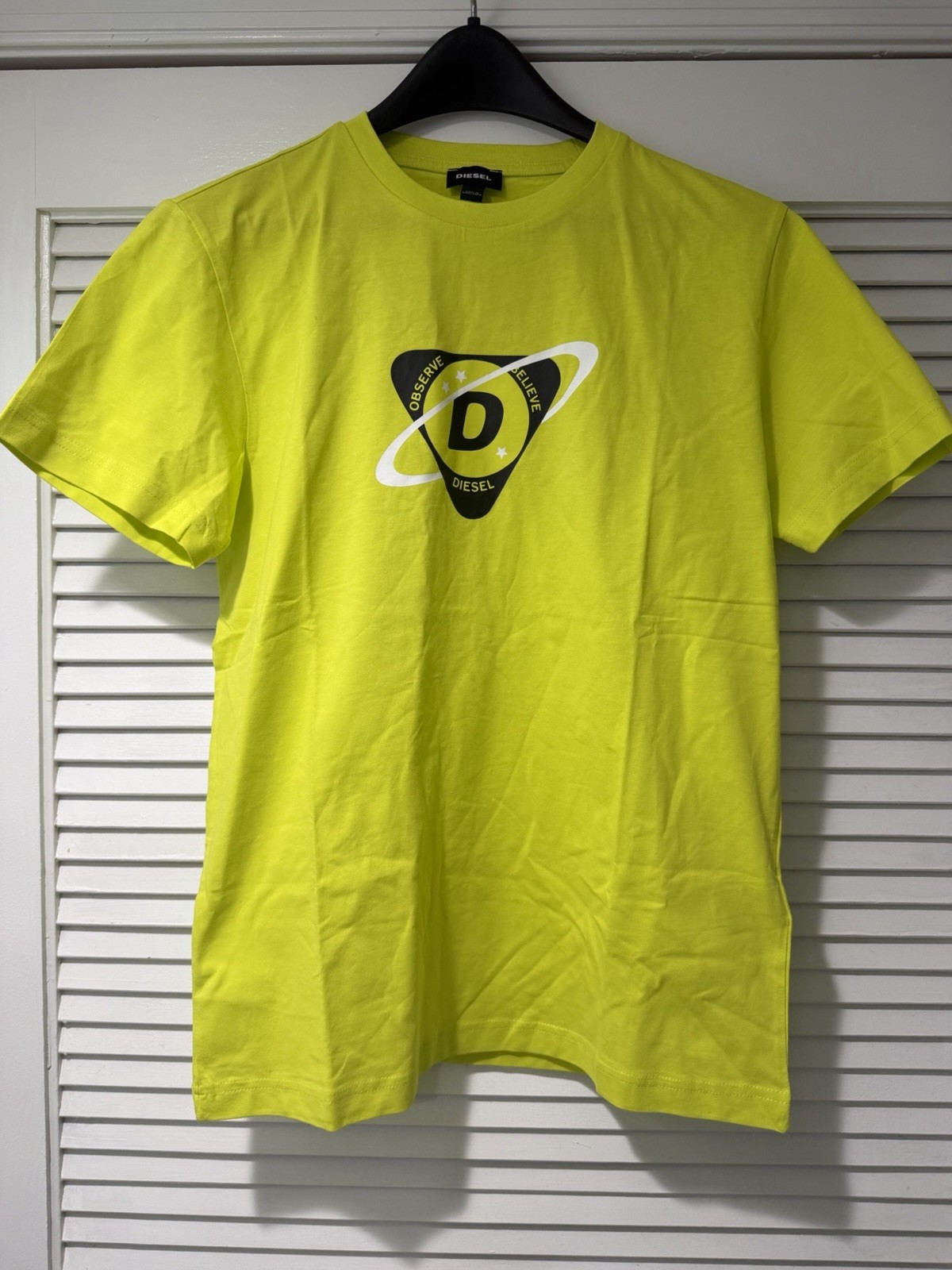 NWT DIESEL T-Diegos-K24 Men's T-Shirt Short Sleeve Cotton - Apple Green - Medium gallery