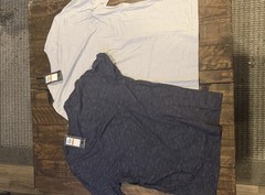 Van Heusen Weekend Crew Tee 2-Pack Mens S Navy Light Blue Classic Fit NWT