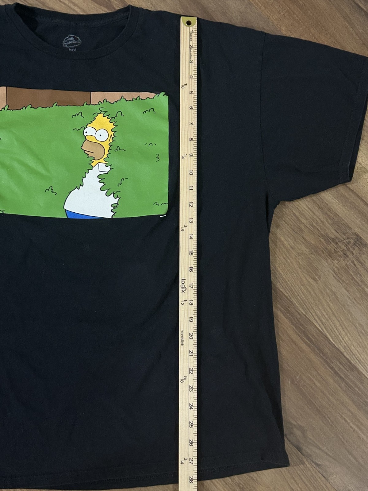 The Simpsons 20th Century Fox Homer in Bushes Meme Black Tshirt Size XXL gallery