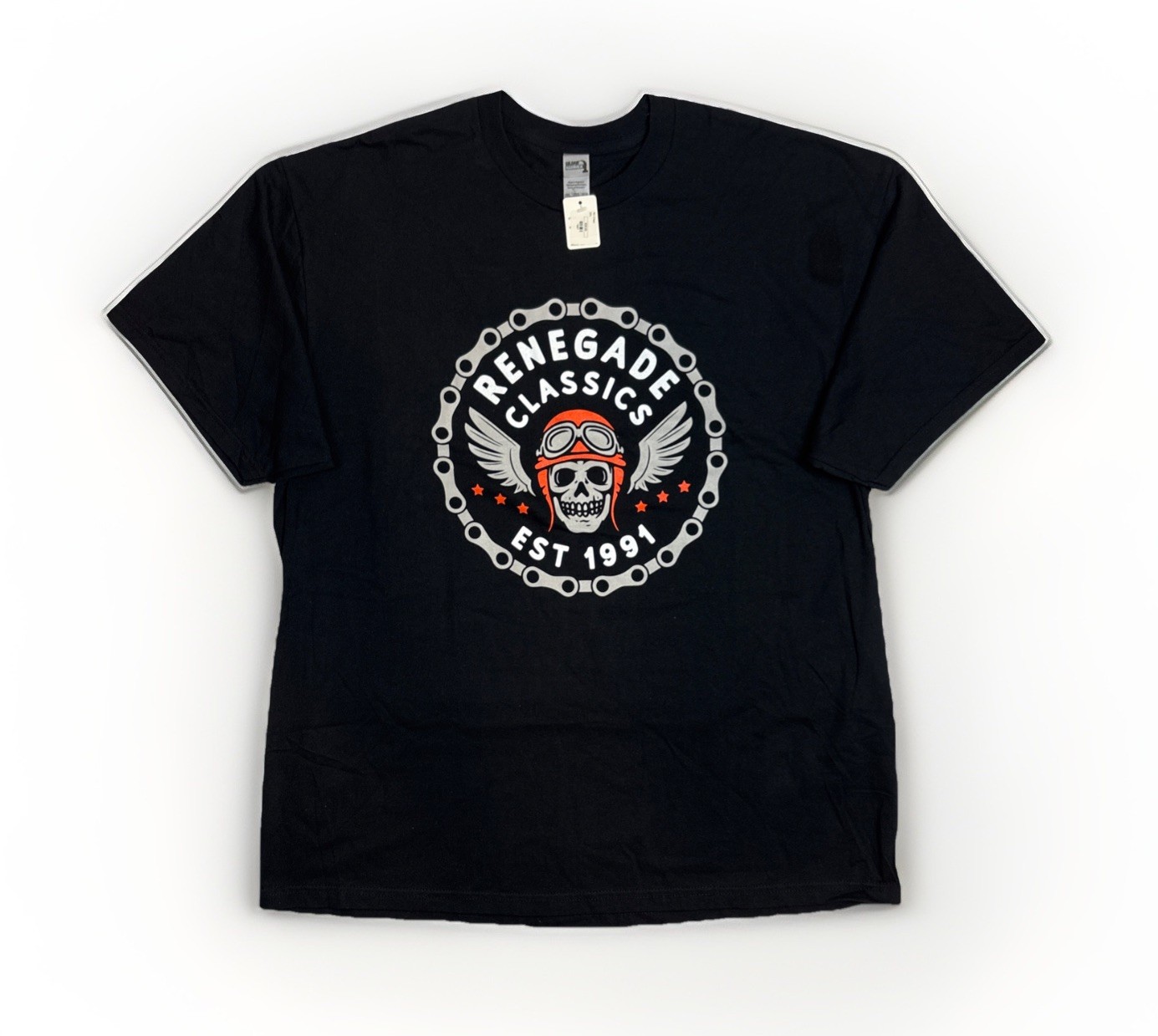 Gildan Hammer Men’s Renegade Classics Chain Black Short Sleeve T-shirt Size 2XL