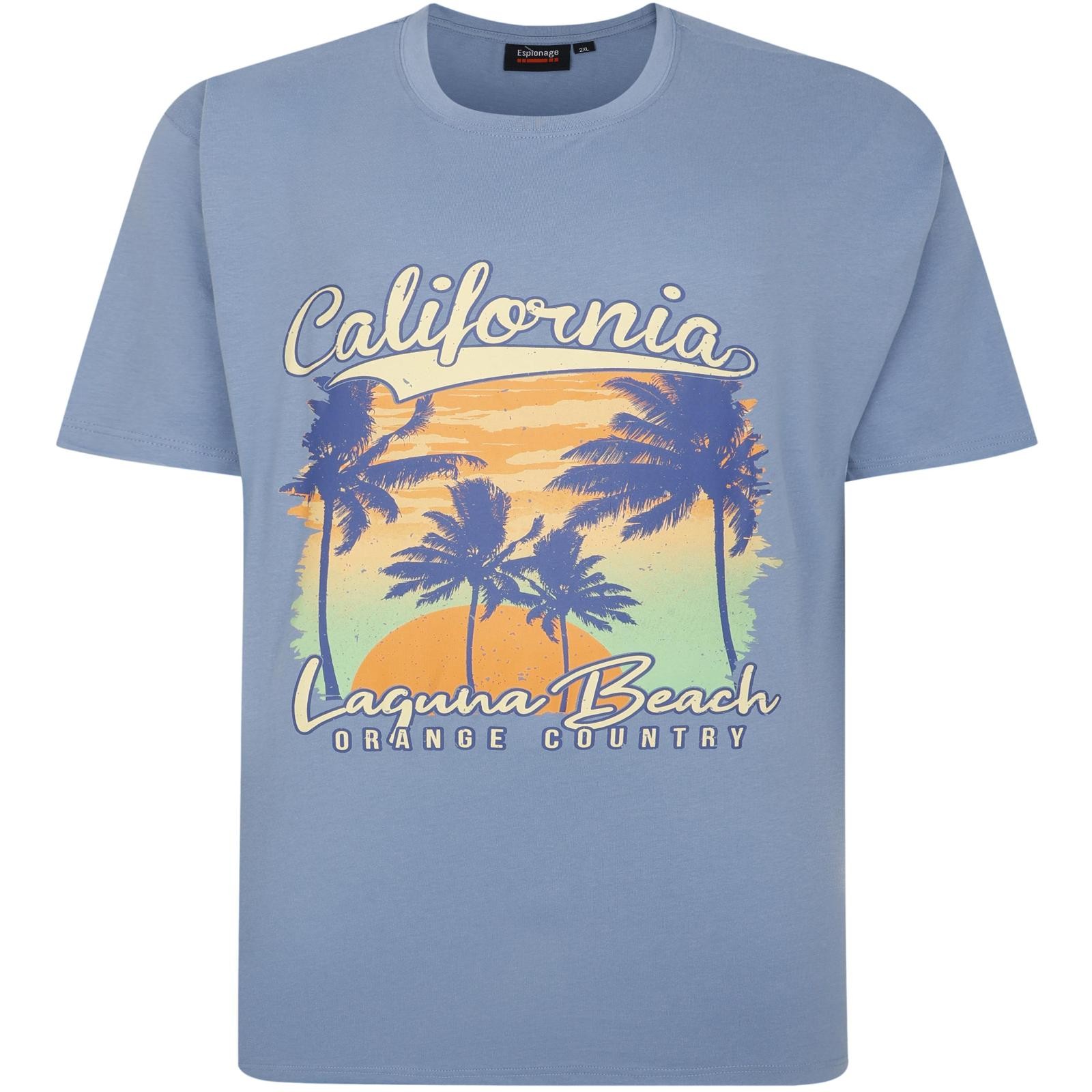 Espionage Mens Laguna Beach Big & Tall Short Sleeve T-Shirt - Blue - 4XL gallery