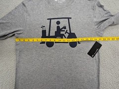 Travis Mathew T-Shirt Mens Small Gray ⛳ SS Golf Cart Crew Neck Logo