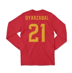 Spain Soccer Pride Oyarzabal 21 Two-Sided Tribute Long Sleeve T-Shirt