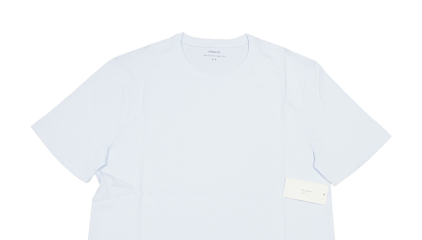 Vince Men's Glacier Light Blue Pima Cotton Crew-Neck Short Sleeve T-Shirt gallery