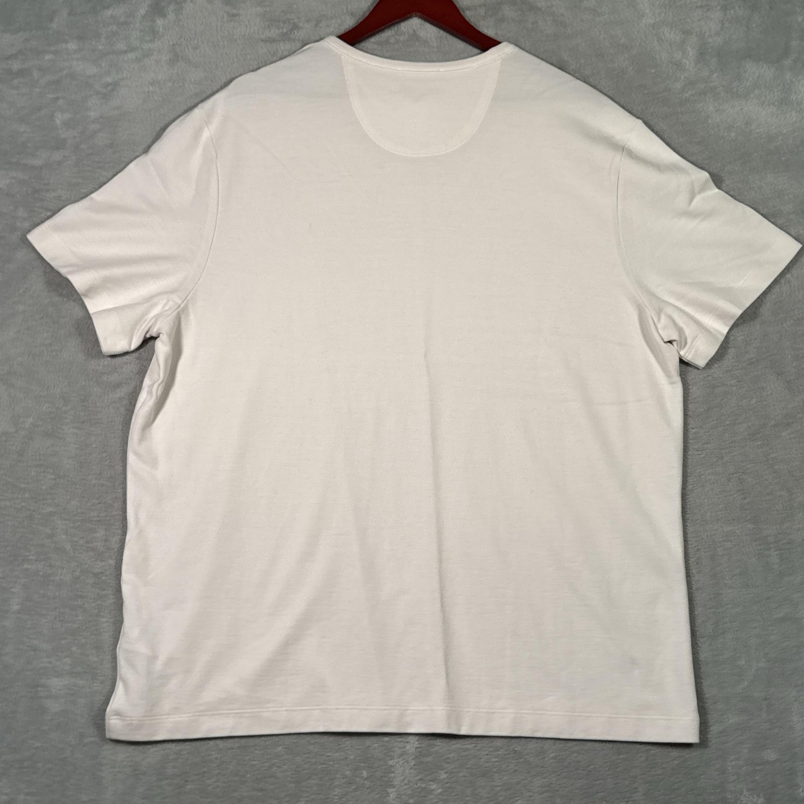 Vince Shirt Mens 2XL White Solid Pima Cotton Crewneck Jersey T-Shirt Peru Pique gallery