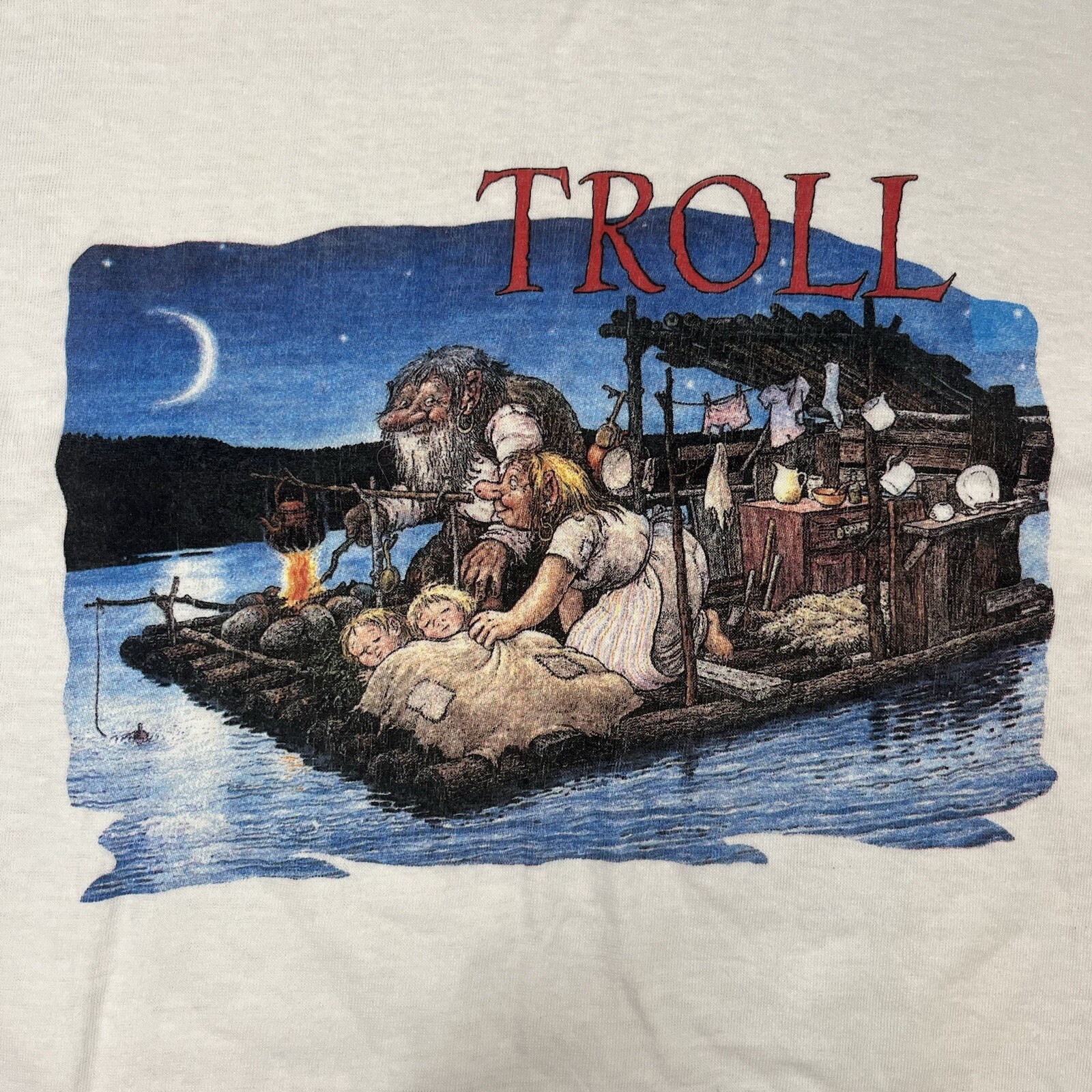 Vintage Trolls Norway Single Stitch T Shirt Mens Unisex XXL 46” Rolf Lidberg Art gallery