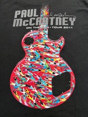 Paul McCartney 2011 Tour DOUBLE SIDED T-shirt On The Run Black L Cotton Beatles