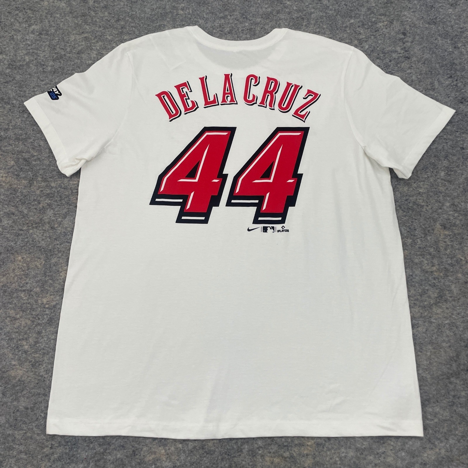 Nike Elly De La Cruz Cincinnati Reds T-Shirt #44 Speedway Classic White Men's XL gallery