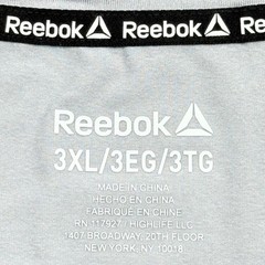 Reebok Men’s Short Sleeve Classic Light Grey Graphic Logo T-Shirt Size 3XL NWT