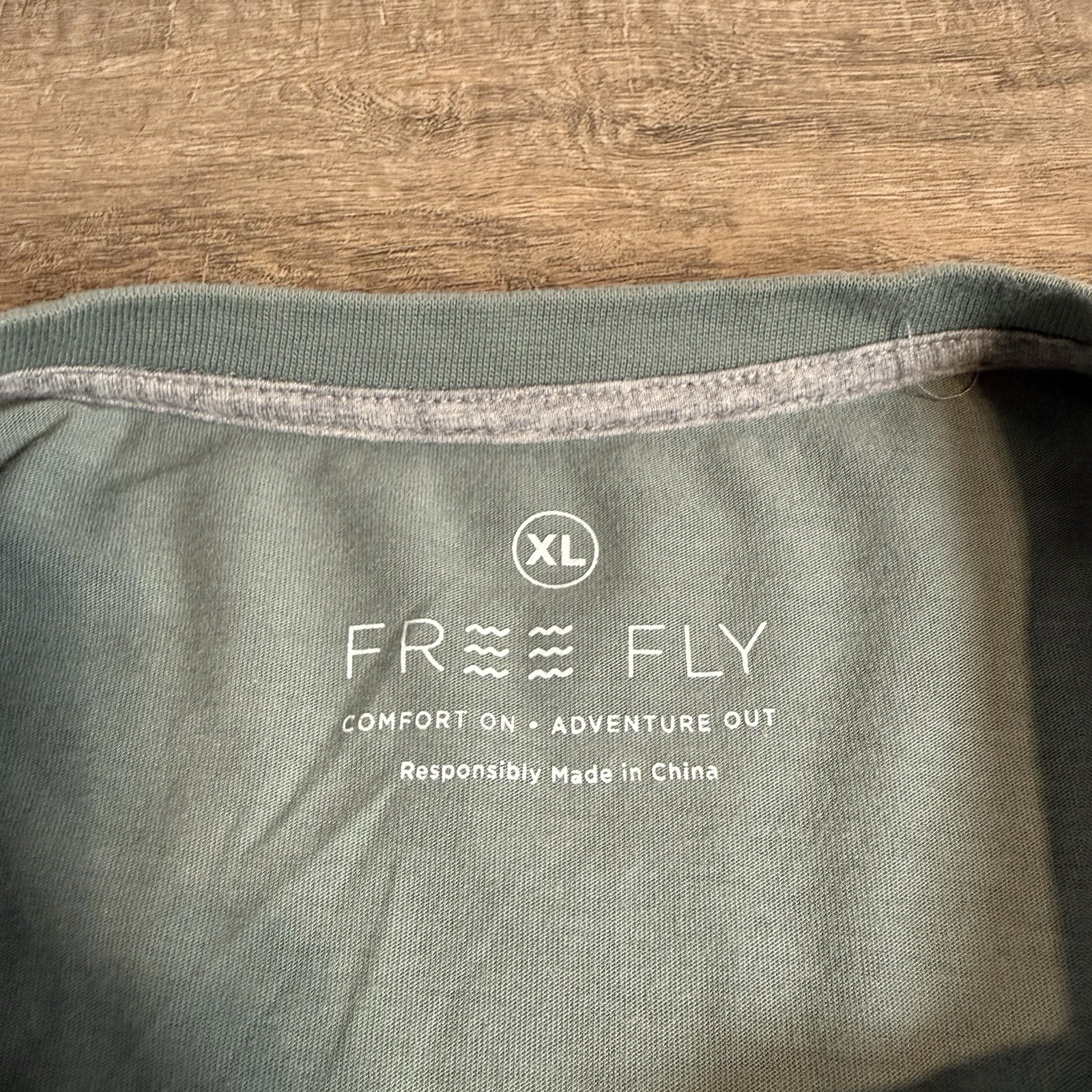 Free Fly Mens Henley T-Shirt Size (XL) Light Green Bamboo Viscose Blend EUC B9 gallery