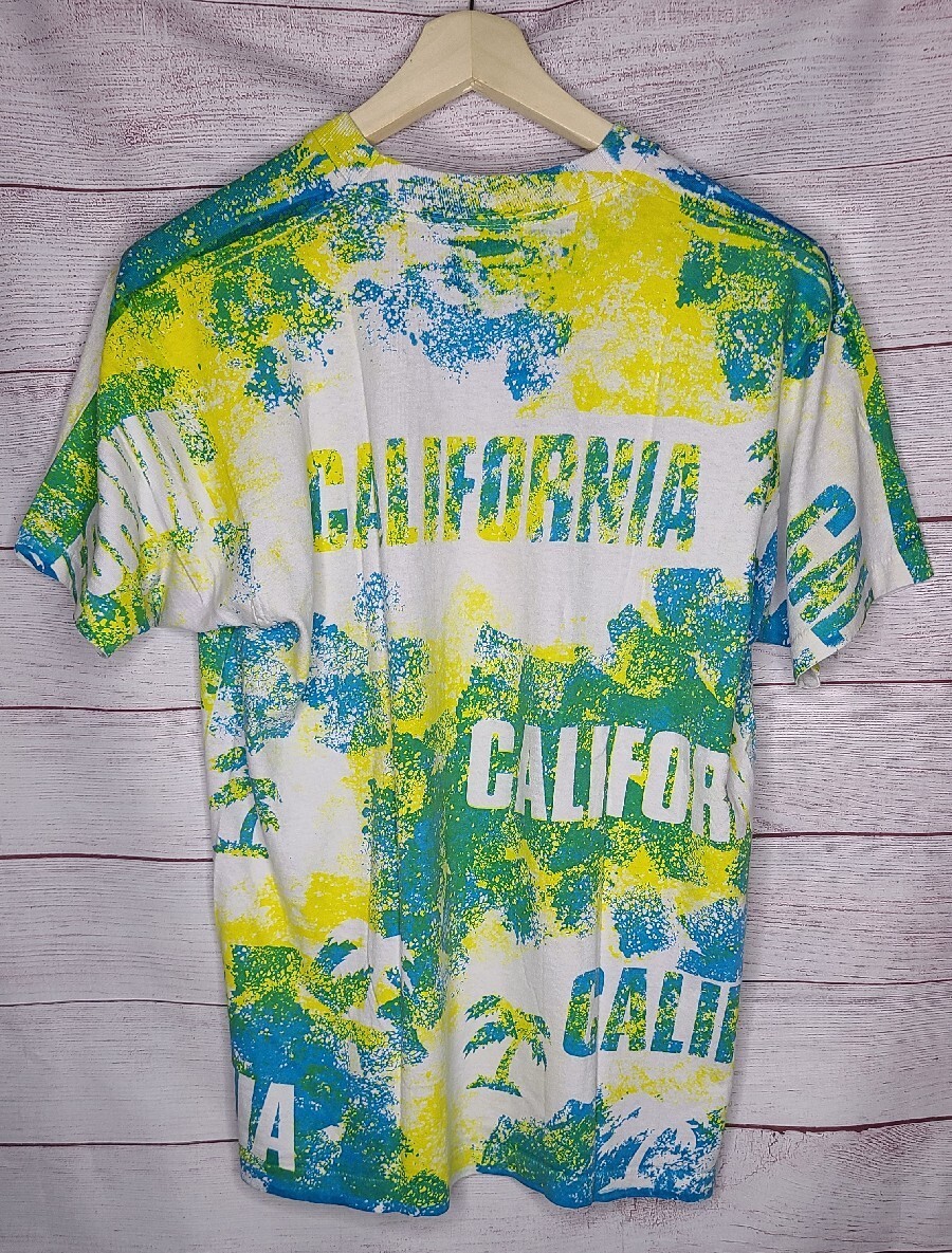 Vintage California All Over Print Size Large Aop Paint Splash Beach Made In USA gallery