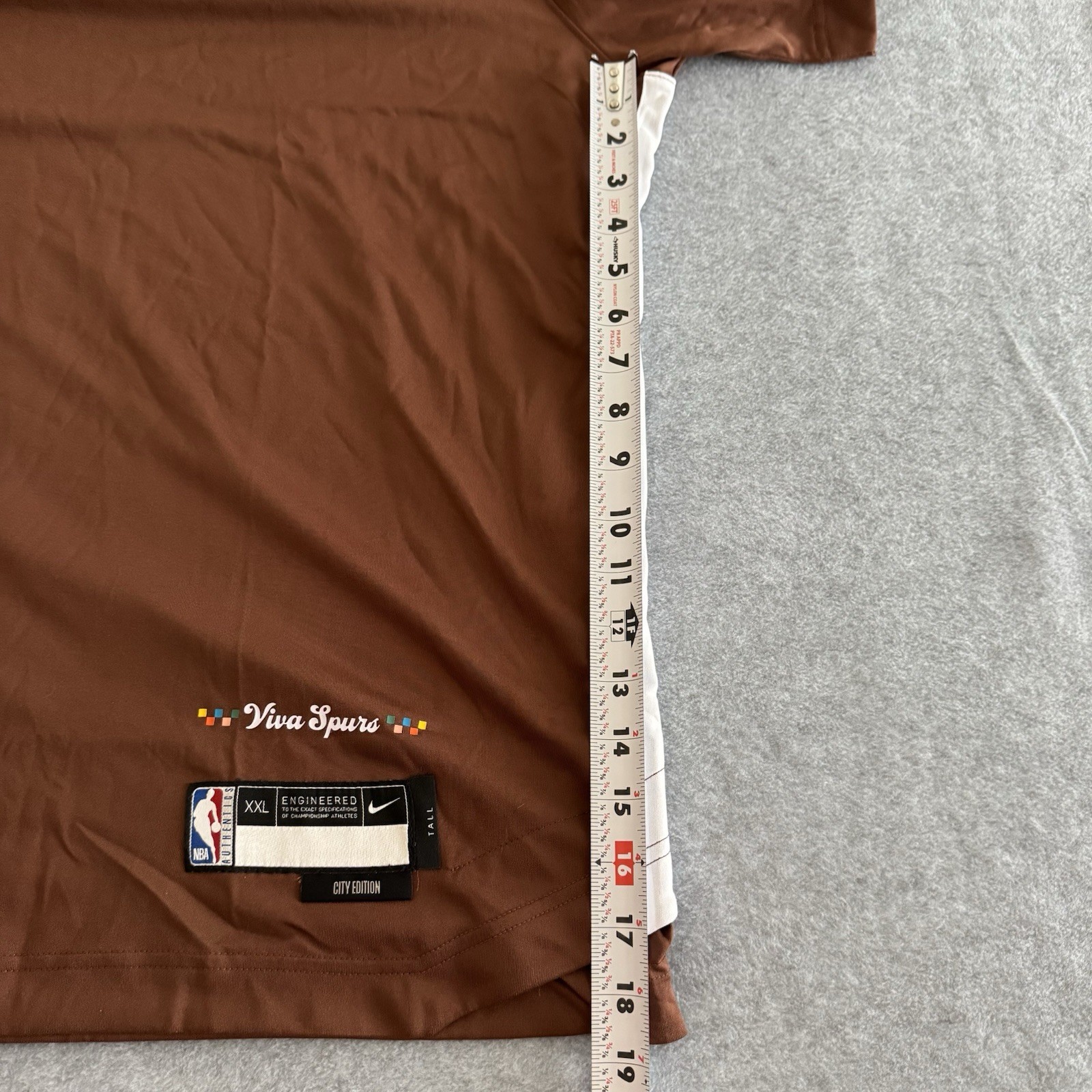 Nike San Antonio Spurs City Edition Brown Short Sleeve Shooting Shirt Size 2XL-T gallery
