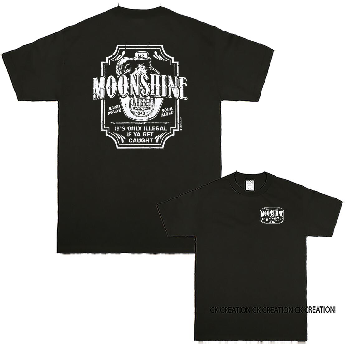 Moonshine Whiskey It’s Only Legal Funny Joke Humor Humorous Graphic T-shirt