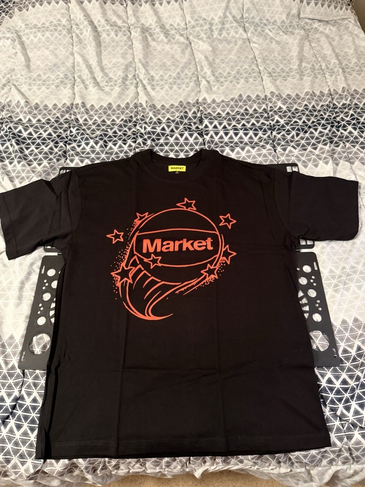 Market Studios Magic Basketball T-Shirt Black/Infrared (SIZE: XL)