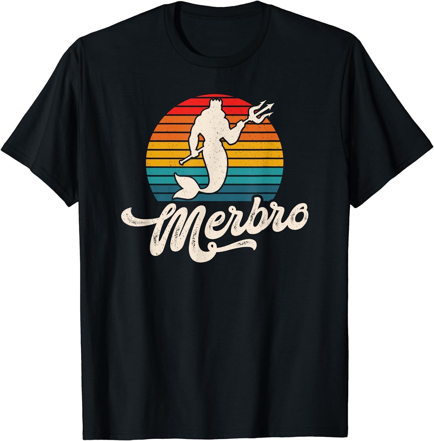 Funny Mermaid Merbro Sea Lover Retro Cool Gift Unisex T-Shirt gallery