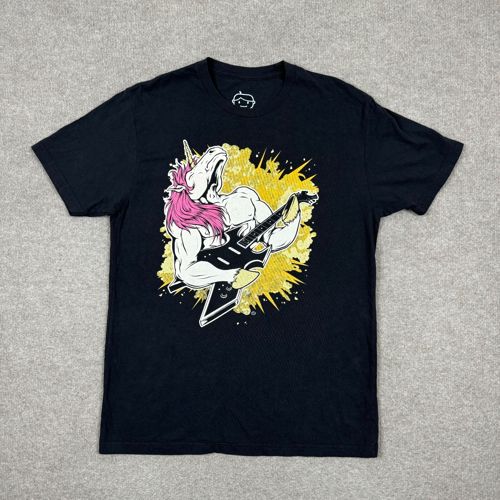 Goodie Two Sleeves T Shirt Mens Size L Large Black Short Sleeve Unicorn Logo gallery