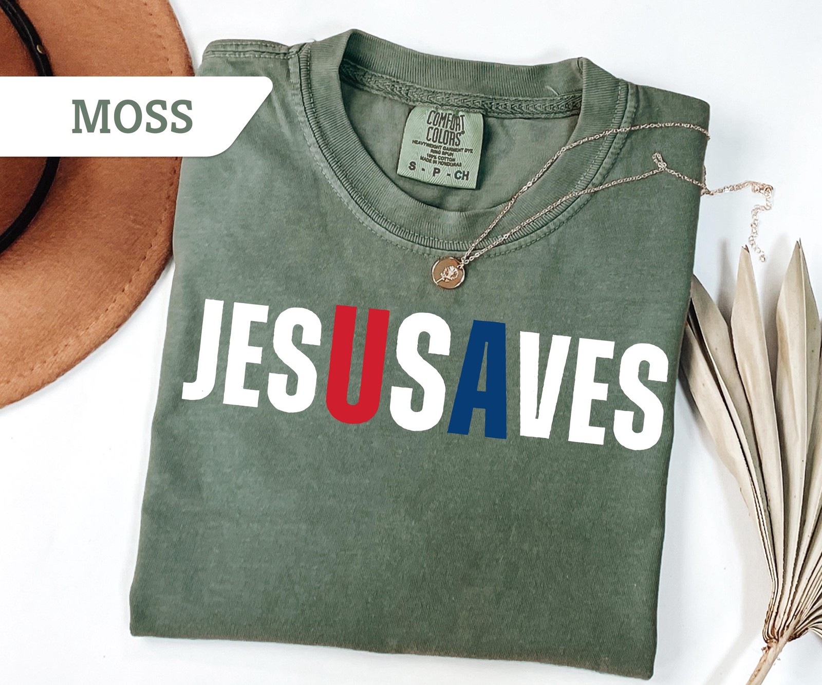 Jesus Saves USA T-Shirt Christian Patriotic 4th of July Red White Blue gallery