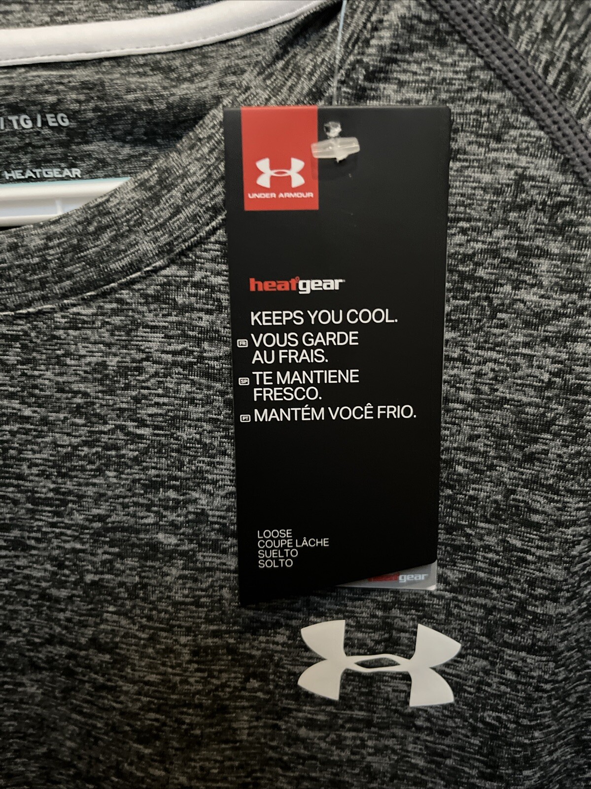 NEW Under Armour Heatgear T-Shirt Mens XL Gray Short Sleeve Crew Neck NWT $25 gallery