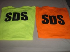 5 NEW Jerzees Unisex Construction Work Safety Bright Color T Shirts w/Pocket MED