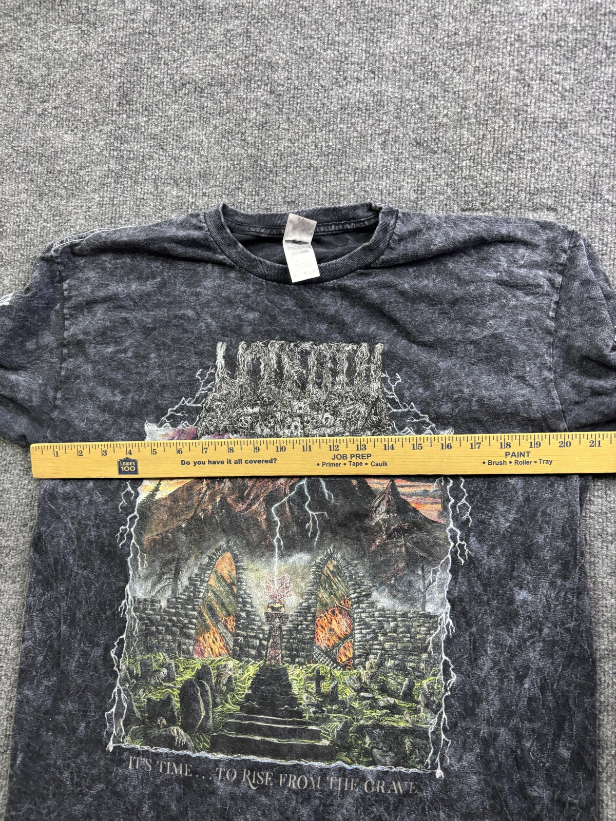 Colortone Shirt Mens Large Black Undeath Rise From The Grave Long Sleeve Graphic gallery