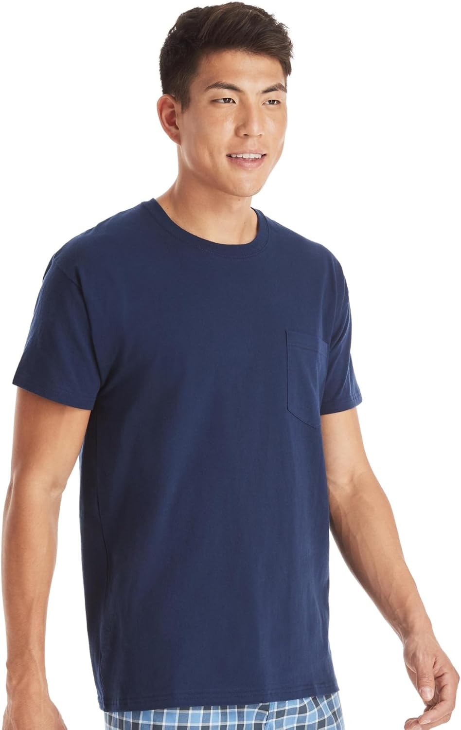 Men's Pocket Undershirt Pack - 100% Cotton Crew Neck T-Shirt, Moisture Wicking gallery