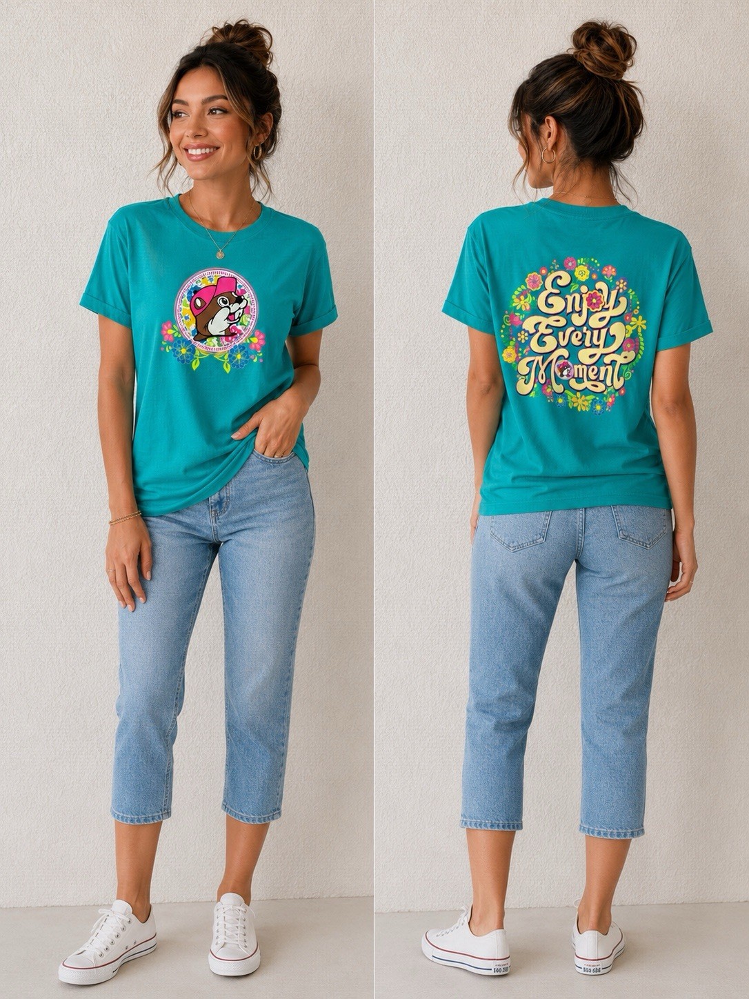 NEW Buc-ee’s Enjoy Every Moment Large Tee Shirt Bucees Pretty!