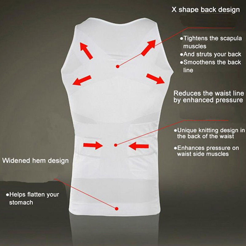 Men Shirt Slimming Body Shaper Gynecomastia Tummy Control Vest Compression Tank gallery