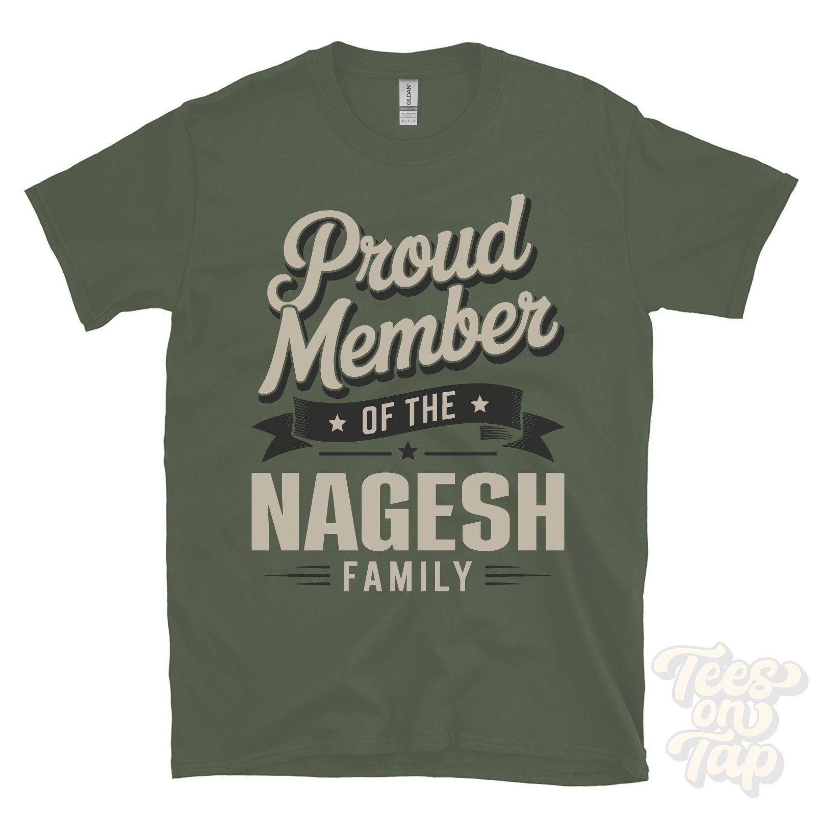 PROUD MEMBER OF THE NAGESH FAMILY T-SHIRT surname last name heritage ancestry
