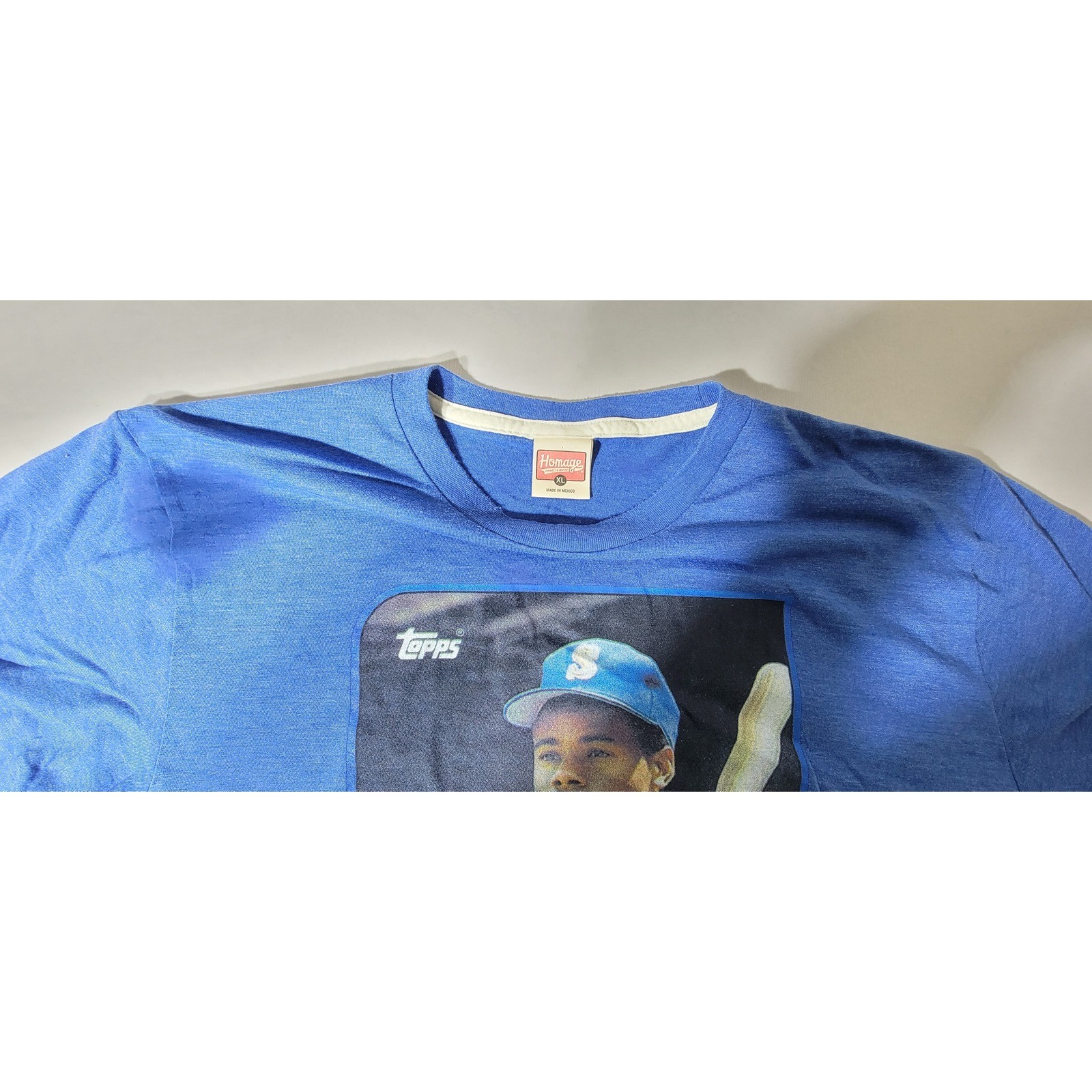 Homage Topps Ken Griffey Jr Seattle Mariners Blue Graphic T-Shirt Mens XL gallery