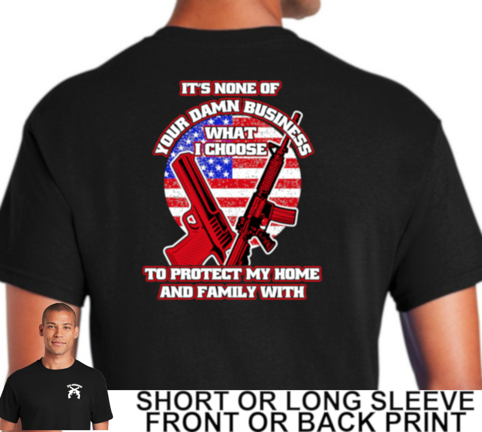 2nd Amendment Pro Gun Rights Not Your Business What I Use To Defend Mens T Shirt