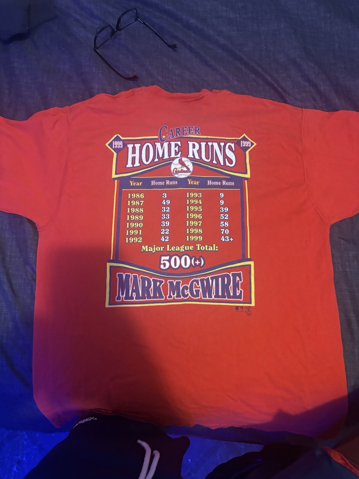 Pro Player Mark McGwire St. Louis Cardinals MLB Red Shirt Size L gallery