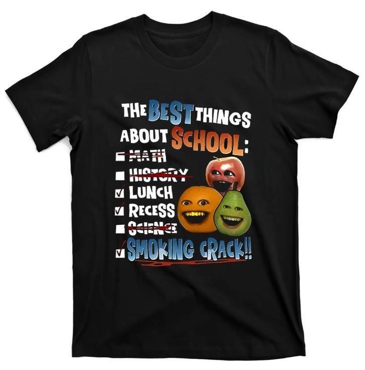 Annoying Orange Crack Shirt The Best Things About School HOT Tshirt gallery