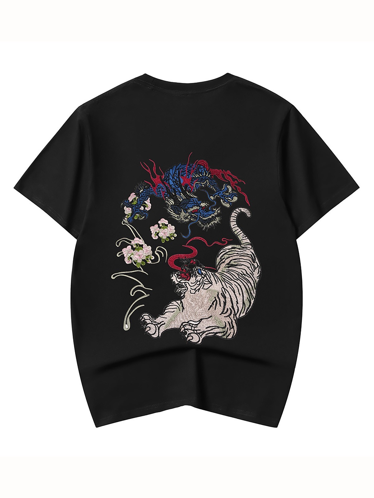 Niepce Men's War of Beasts Embroidery Tee Japanese Streetwear T-Shirt gallery