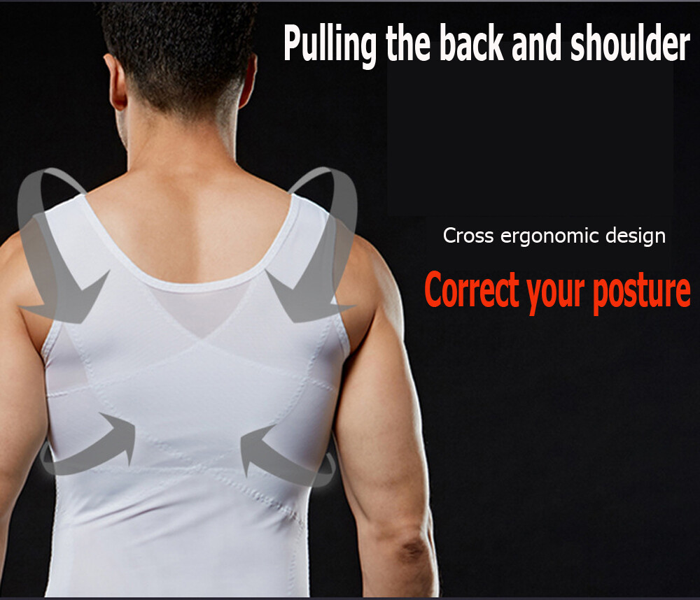 Men's Slimming Body Shaper Vest Chest Compression Shirts Tank Gynecomastia Moobs gallery
