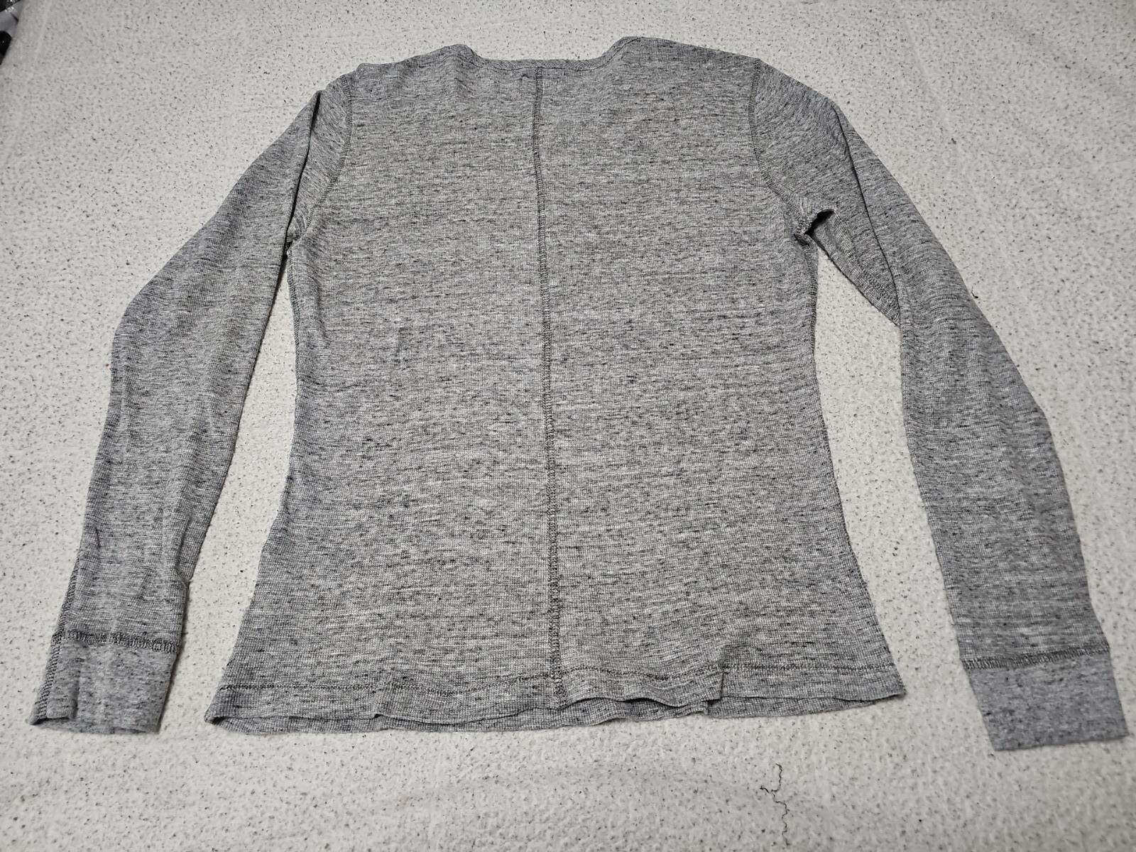 Diesel Industry Henley Stitched Nobel Gray Woven Long Sleeve Shirt SZ Large gallery