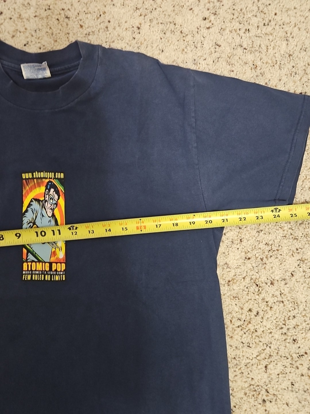 Rare Atomic Pop T-Shirt Size Large Few Rules No Limits Music Games Video Comix gallery
