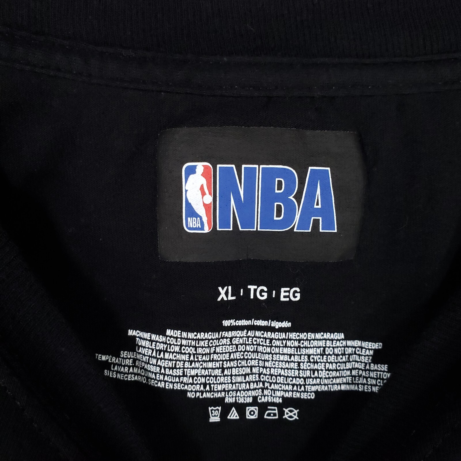 Miami Heat Shirt Mens XL Black Big Spell Out Logo Basketball NBA Casual Top gallery