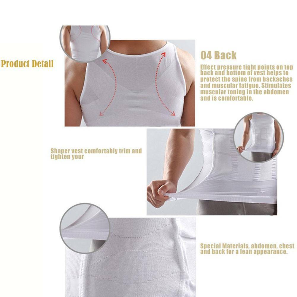 # Men's Body Shaper Slimming Shirt Compression Sauna Vest Elastic Slim Shapewear gallery