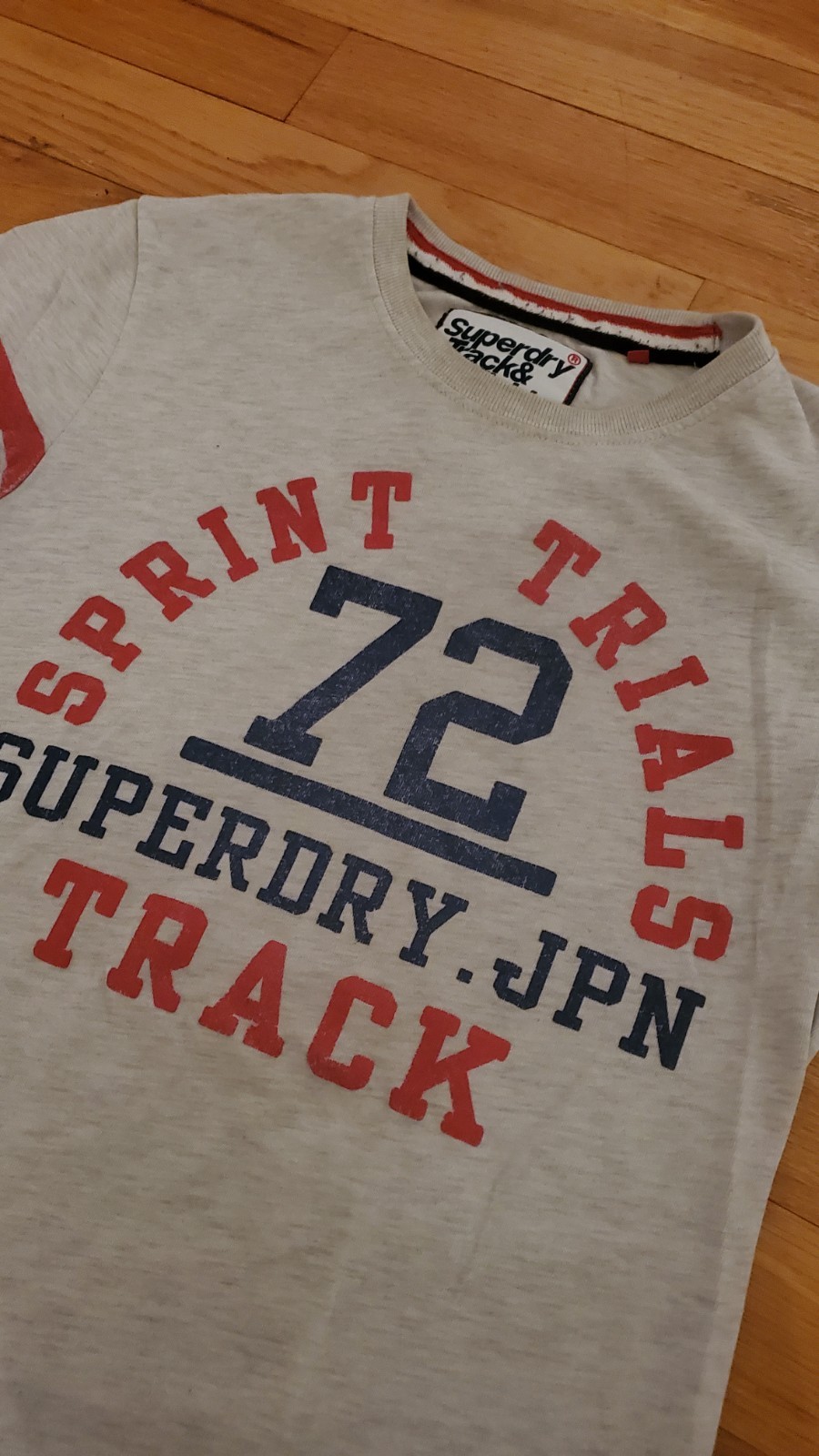 Superdry Track & Field Trials 72 Graphic Logo Crew Neck Cotton T-Shirt Men's L gallery