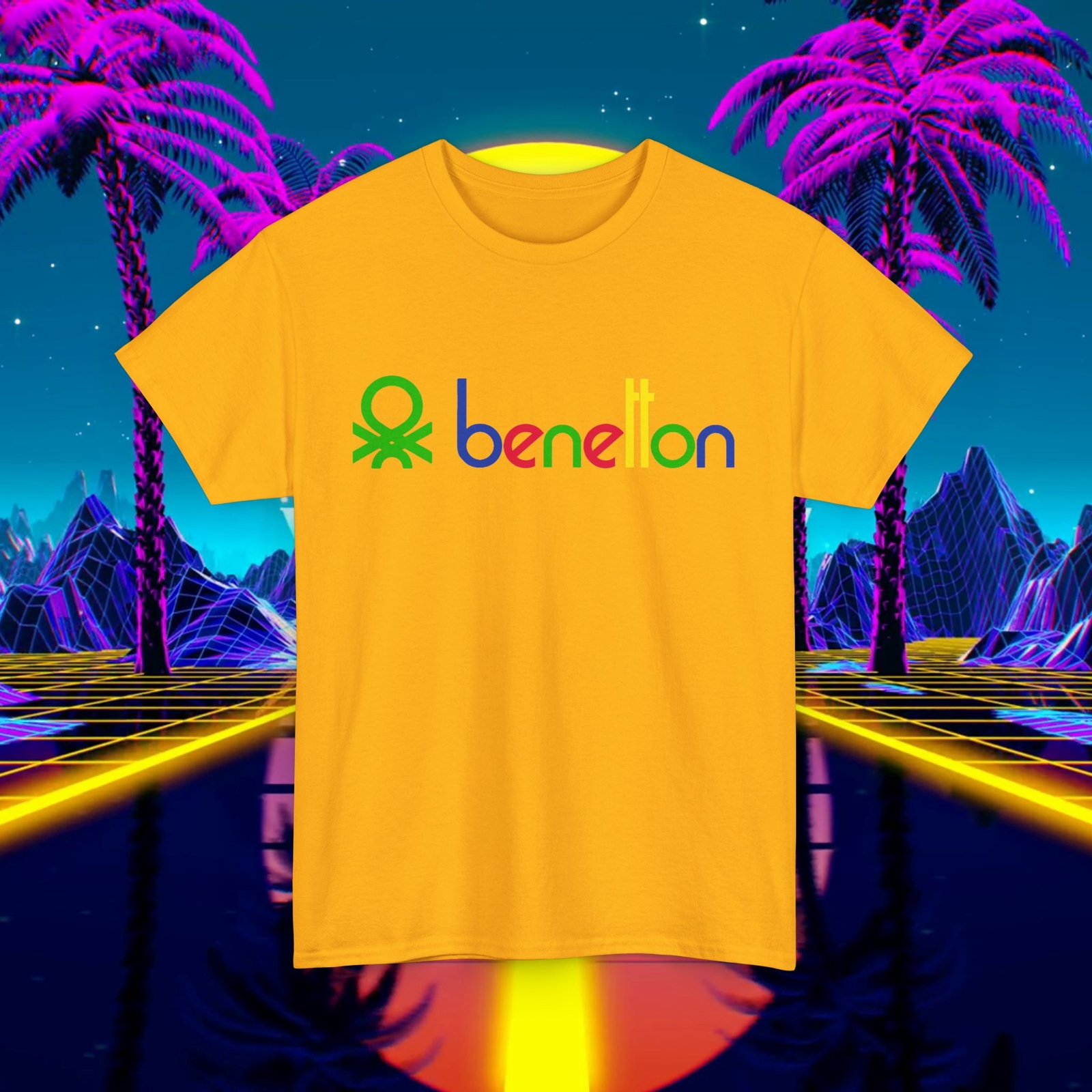 Custom Benetton vintage 1980s design t-shirt, Unisex for men and women, 90s tee gallery