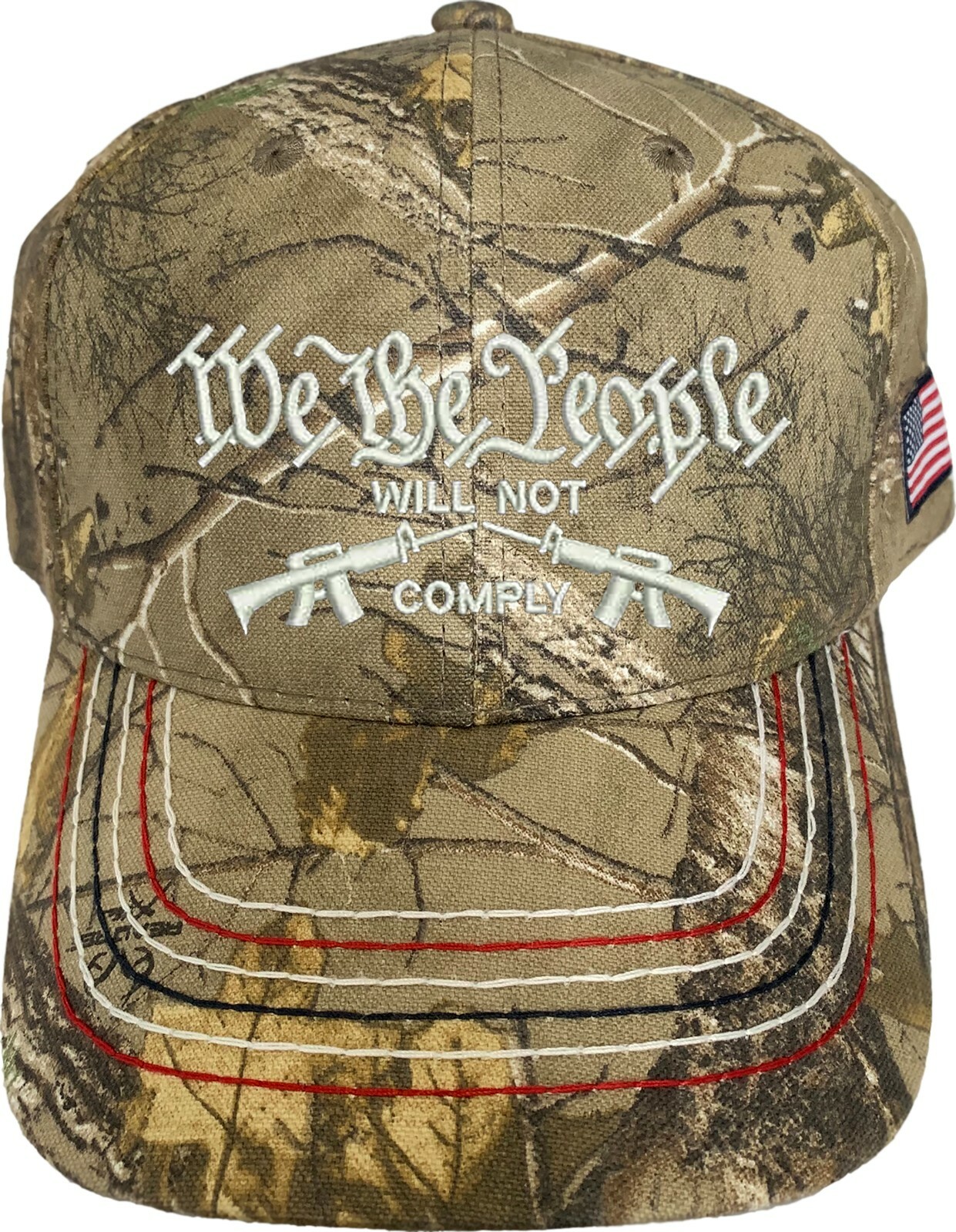 We the people will not comply Embroidered Camo Structured One Size Fits All Hat gallery