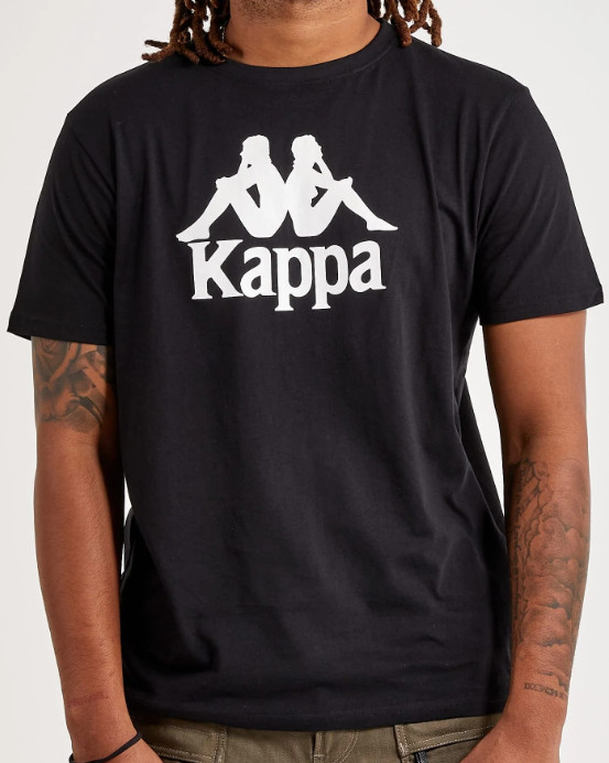 $50 KAPPA Black/White ESTESSI Regular Fit Short Sleeve Logo T-shirt Jersey NWT gallery