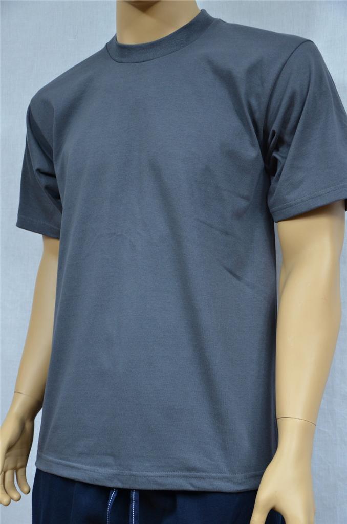 2 NEW PROCLUB S-5XLT HEAVY WEIGHT T-SHIRTS GRAPHITE PLAIN TEE PRO CLUB BLANK gallery