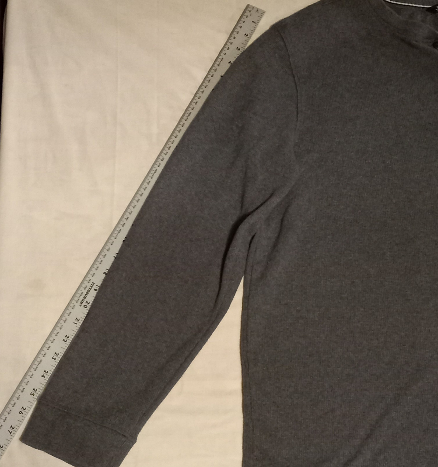 FREE SHIPPING Members Mark Men 2X Thermal Henley Long Sleeve Shirt ** 2JC17 gallery