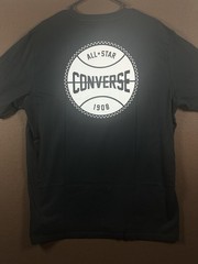 Converse All Star Graphic Star Logo Black Large Short Sleeve T-Shirt NWT